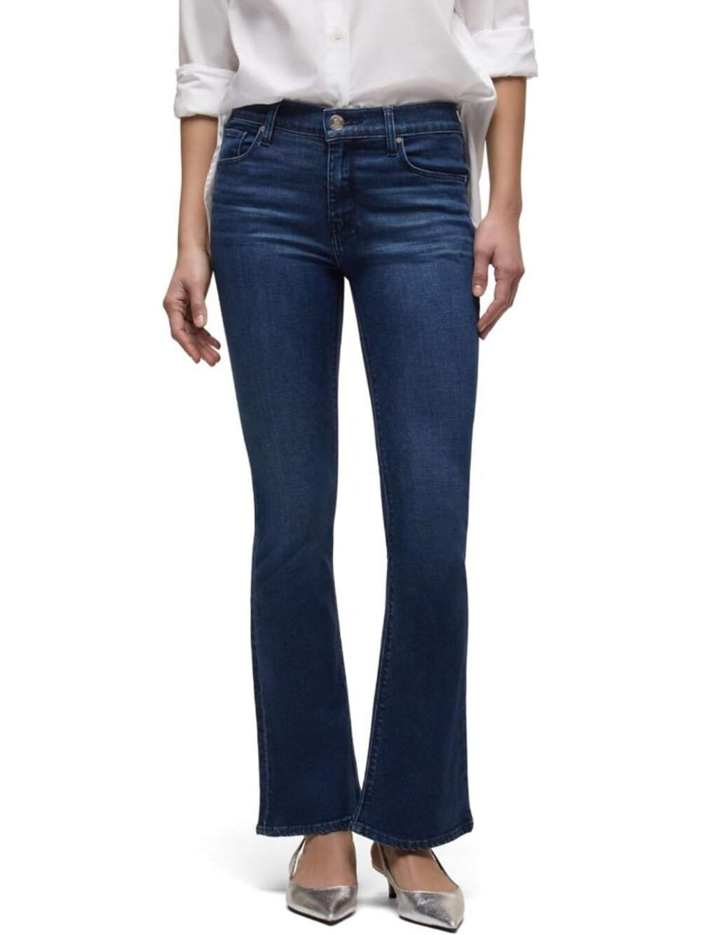 Mid-Rise Bootcut Women's Jeans, Comfortable Fit, Stylish Casual Denim